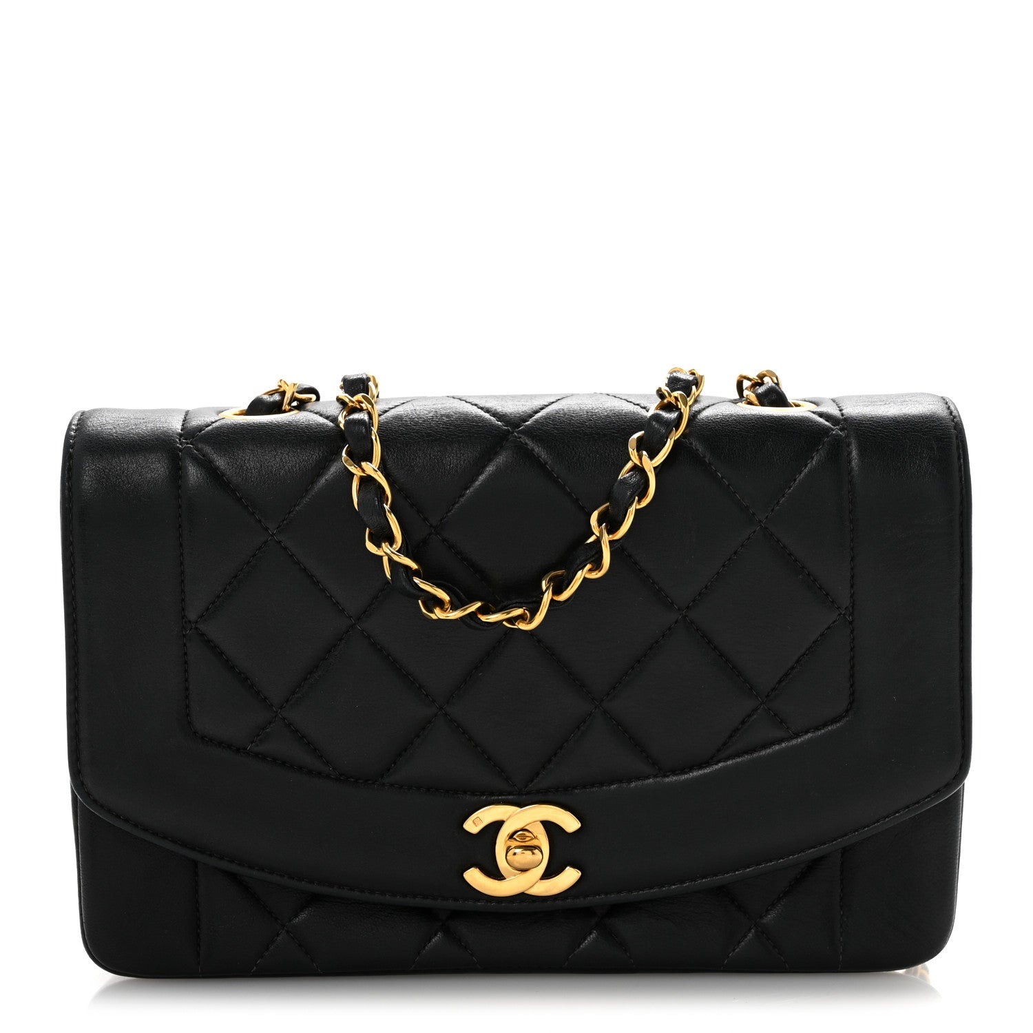 Chanel Lambskin Quilted Small Single Flap Black 1 of 15