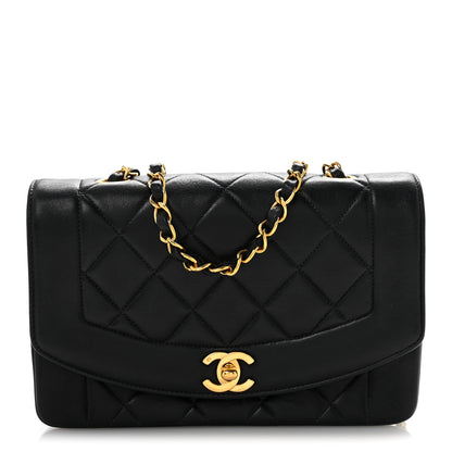 Chanel Lambskin Quilted Small Single Flap Black 1 of 15