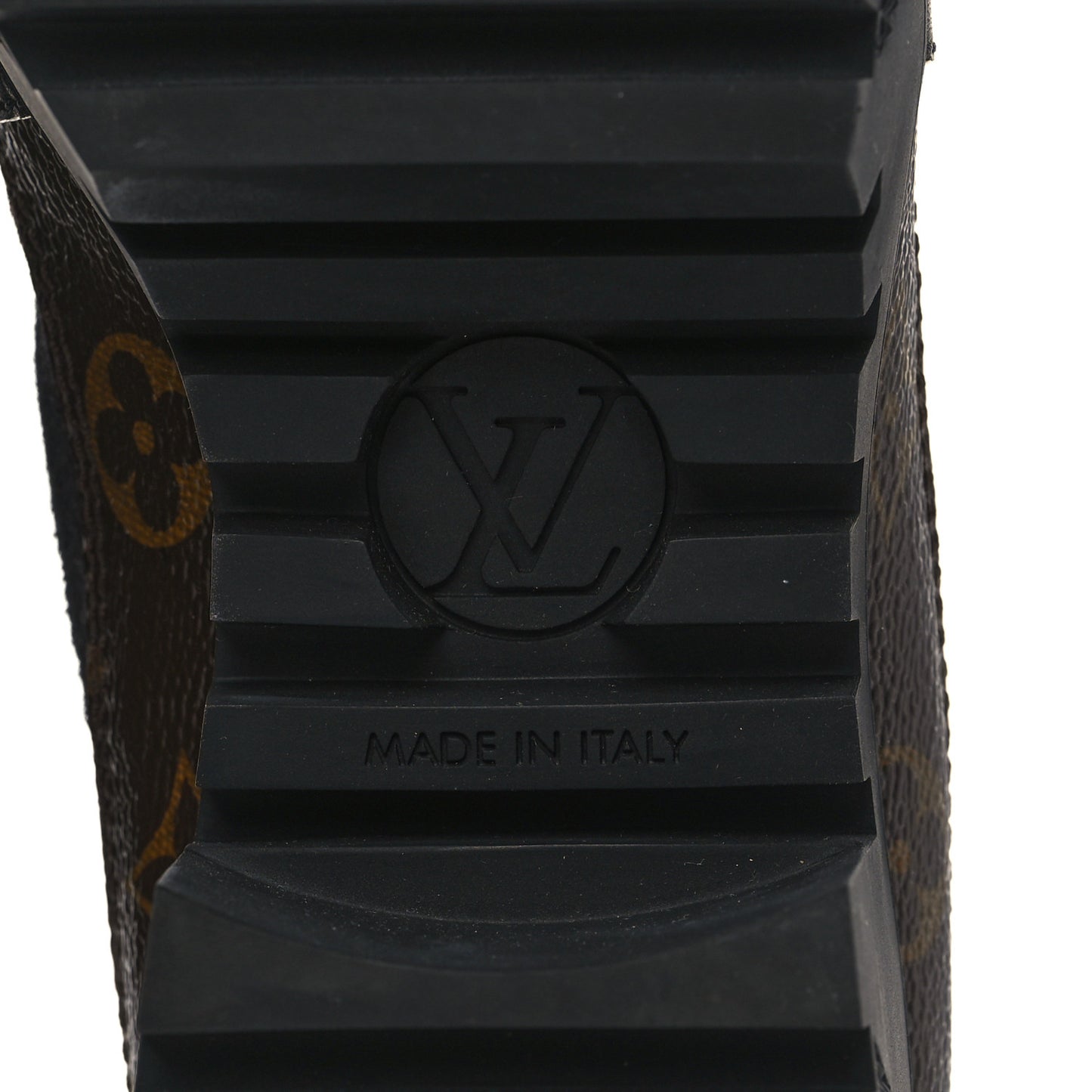 Suede Calfskin Monogram Laureate Platform Desert Boots 39 Black