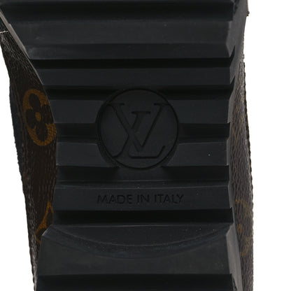 Louis Vuitton Suede Calfskin Monogram Laureate Platform Desert Boots 39 Black 6 of 9