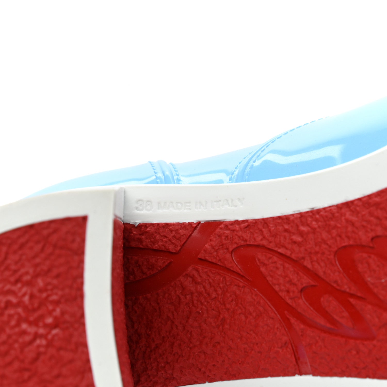 Christian Louboutin PVC Loubirain 70MM Rain Boots 38 Splash 7 of 9