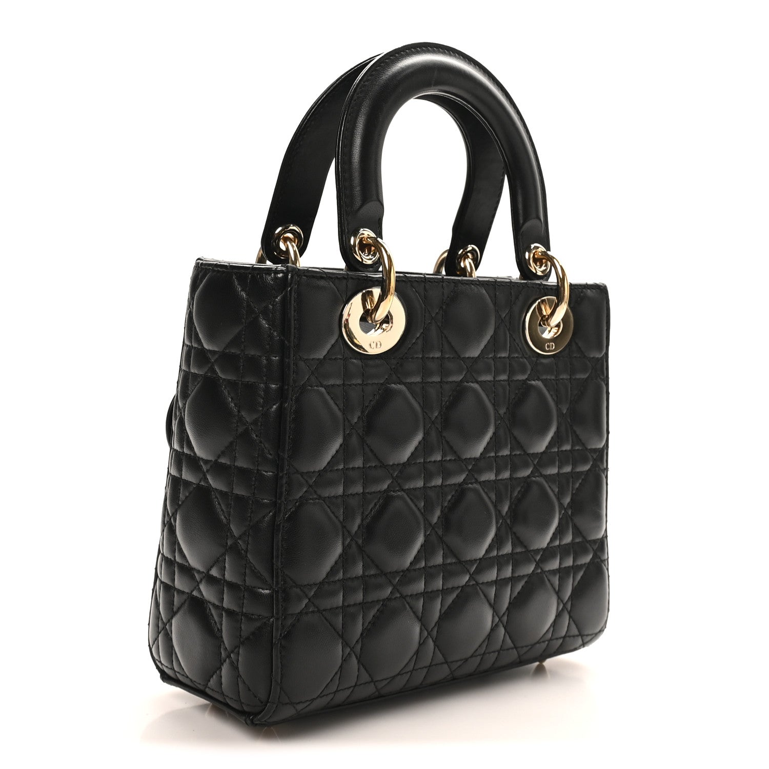 Christian Dior Lambskin Cannage Small My ABCDior Lady Dior Black 3 of 9