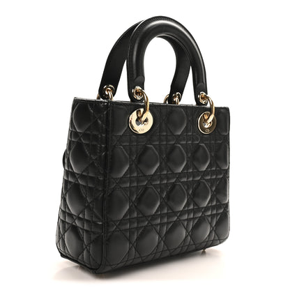 Christian Dior Lambskin Cannage Small My ABCDior Lady Dior Black 3 of 9