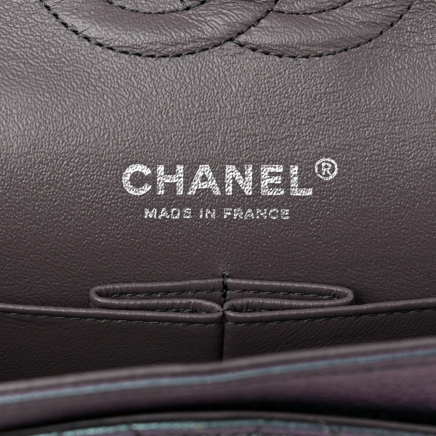 Chanel Iridescent Goatskin Quilted Medium Double Flap Purple 6 of 11