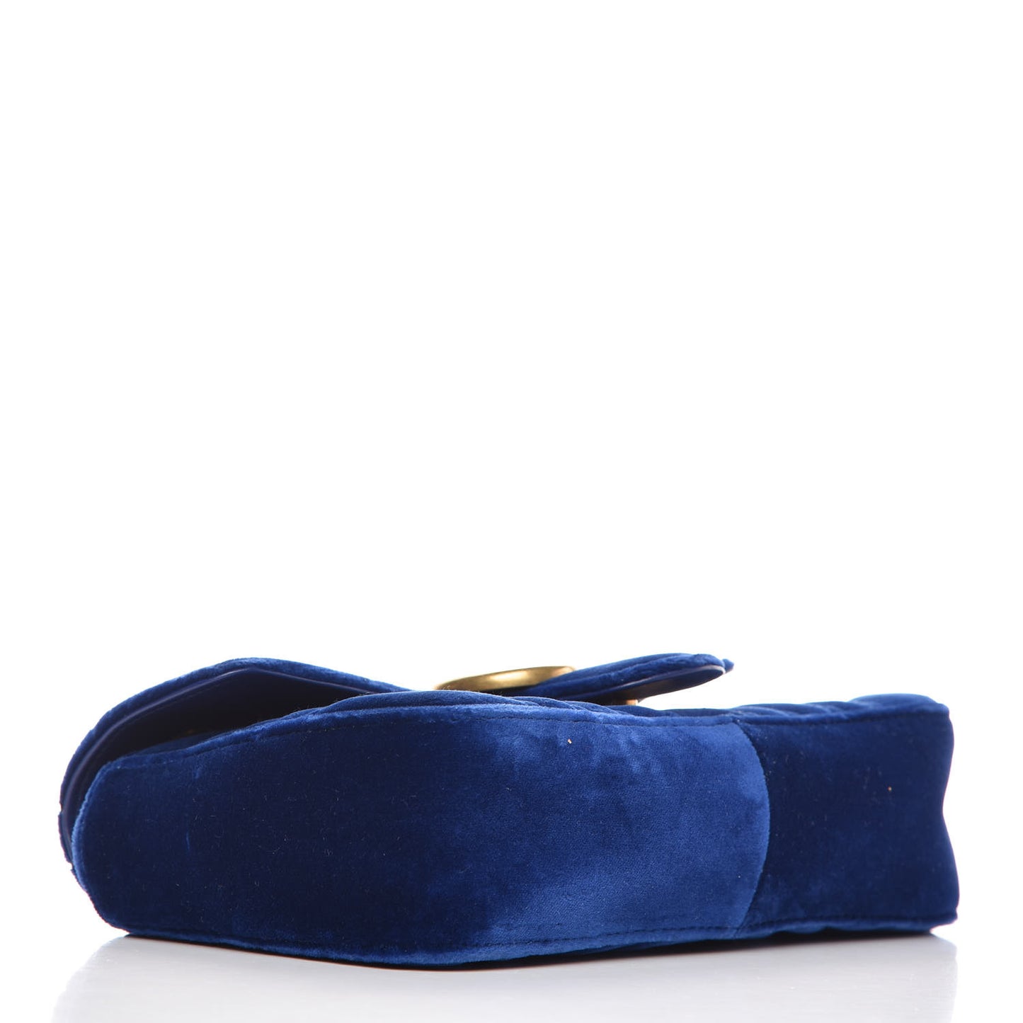 Velvet Matelasse Mini GG Marmont Shoulder Bag Cobalt Blue