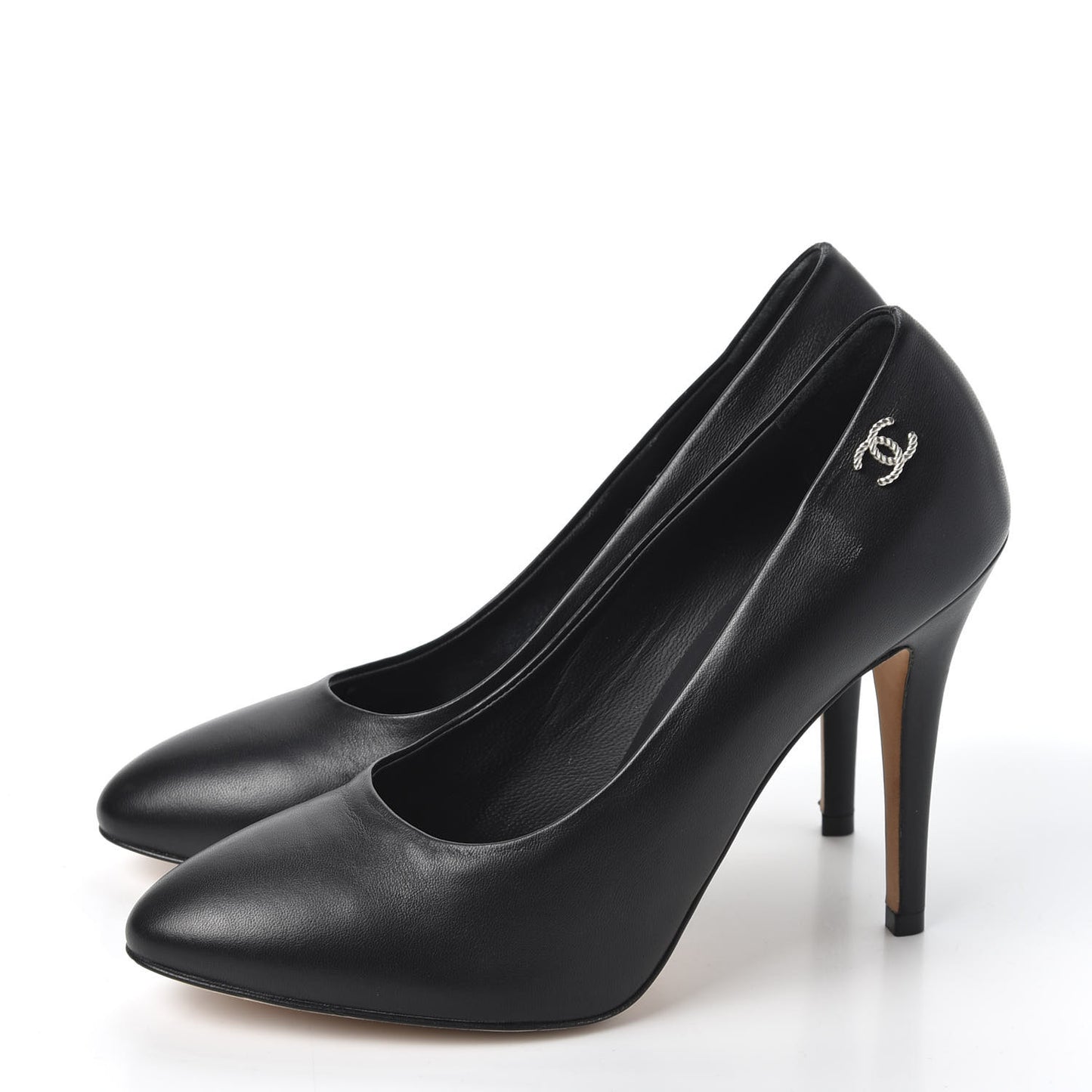 Lambskin CC Pumps 37.5 Black