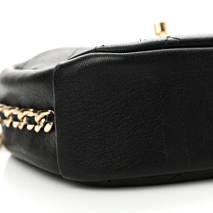 Chanel Goatskin Quilted Small Casual Trip Camera Case Black 9 of 12