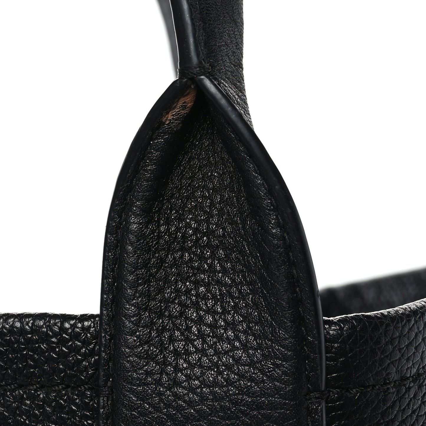 Grained Calfskin Large The Tote Bag Black