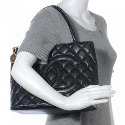 Chanel Caviar Medallion Tote Black 2 of 8