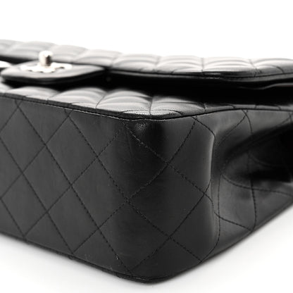 Chanel Lambskin Quilted Jumbo Double Flap Black 10 of 11