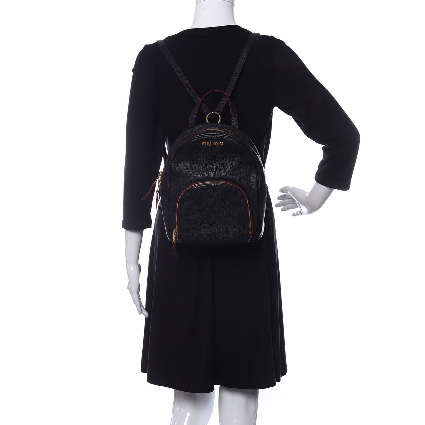 Goatskin Madras Backpack Black