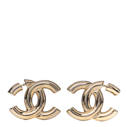 Chanel Metal CC Earrings Gold 1 of 4