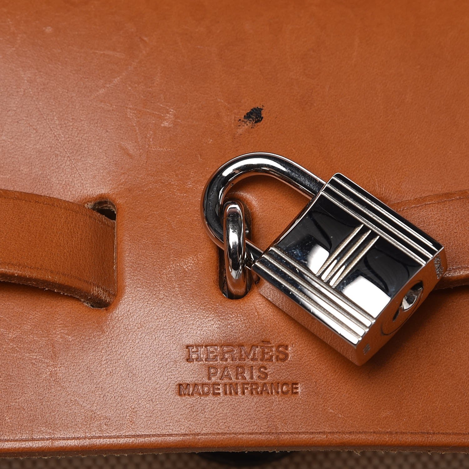 Hermes Toile Vache Calfskin Herbag 30 PM Backpack Natural 6 of 17