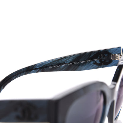 Chanel Acetate Butterfly Signature CC Sunglasses 5358 Dark Blue 6 of 8