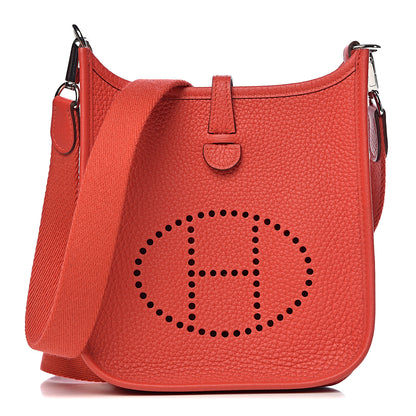 Hermes Taurillon Clemence Evelyne TPM Rouge Tomate 1 of 12