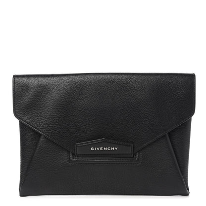 Givenchy Sugar Goatskin Medium Antigona Envelope Clutch Black 1 of 9