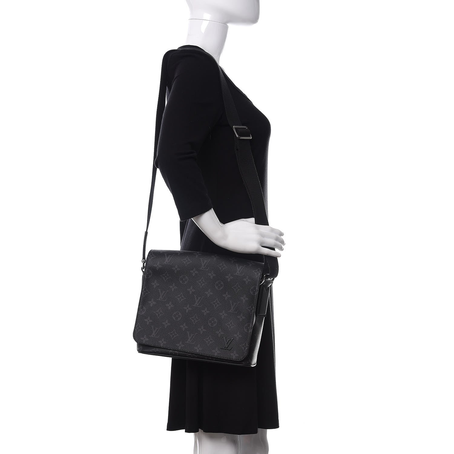 Louis Vuitton Monogram Eclipse District PM Black 2 of 10
