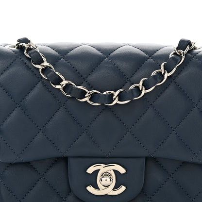 Chanel Lambskin Quilted Mini Square Flap Navy 8 of 10