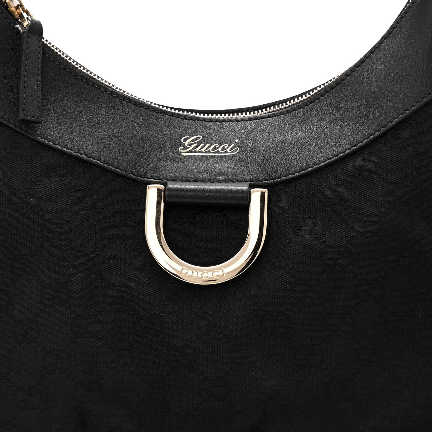 Monogram Large D Gold Ring Hobo Black