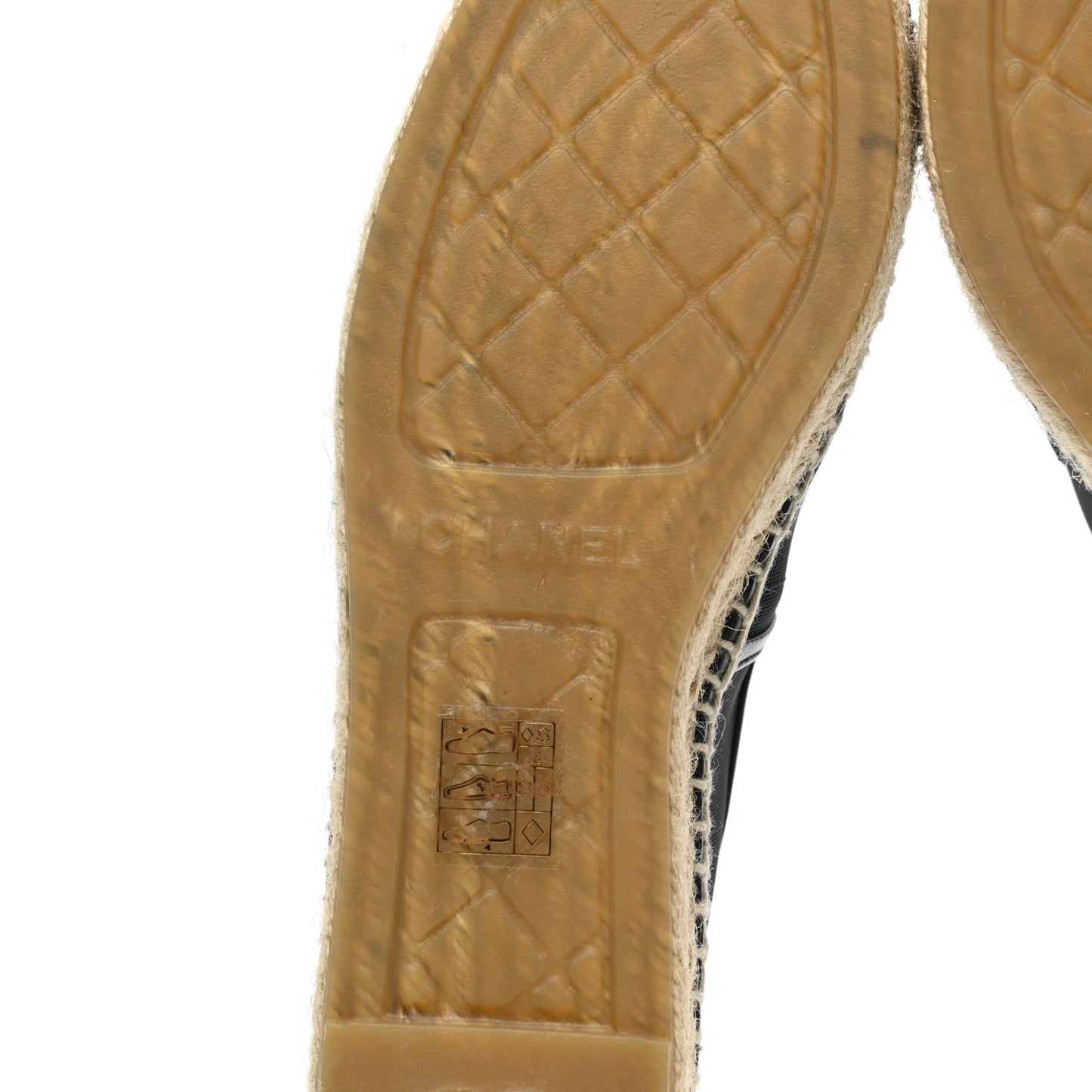 Mesh Grosgrain CC Espadrilles 38 Black