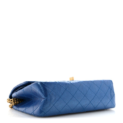 Chanel Metallic Calfskin Quilted 2.55 Reissue 225 Flap Blue 4 of 11