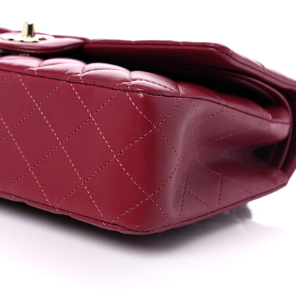 Chanel Lambskin Quilted Medium Double Flap Burgundy 9 of 12