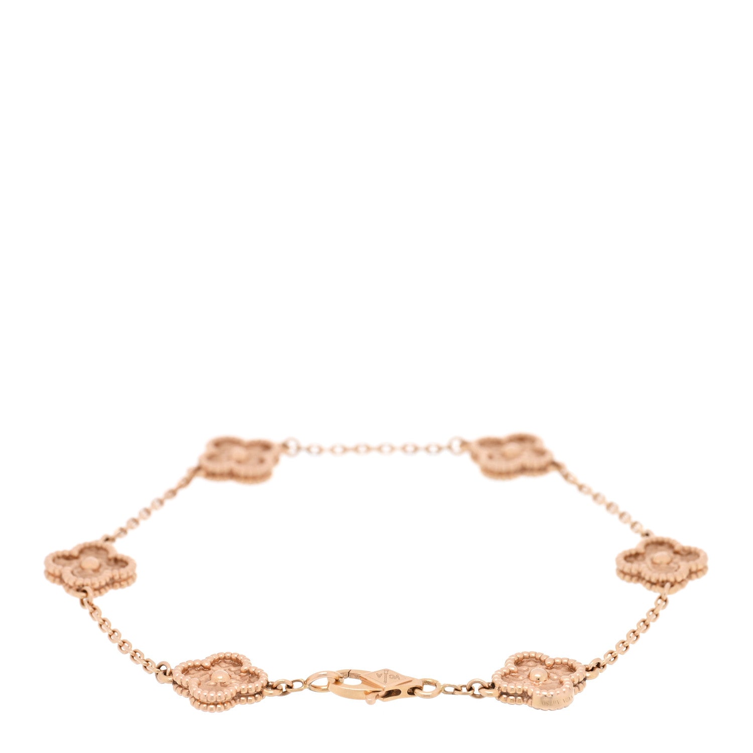 Van Cleef & Arpels 18K Rose Gold 6 Motifs Sweet Alhambra Bracelet 2 of 4