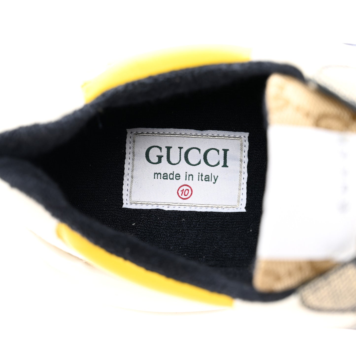 GG Supreme Monogram Mix Monogram Mens Rhyton Sneakers 10 London Blue Beige Sun Yellow