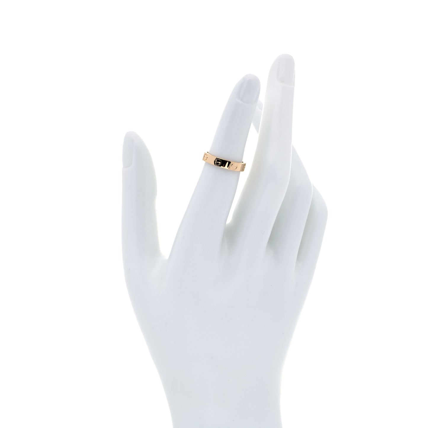 18K Yellow Gold 3.5mm LOVE Wedding Band Ring 48 4.5