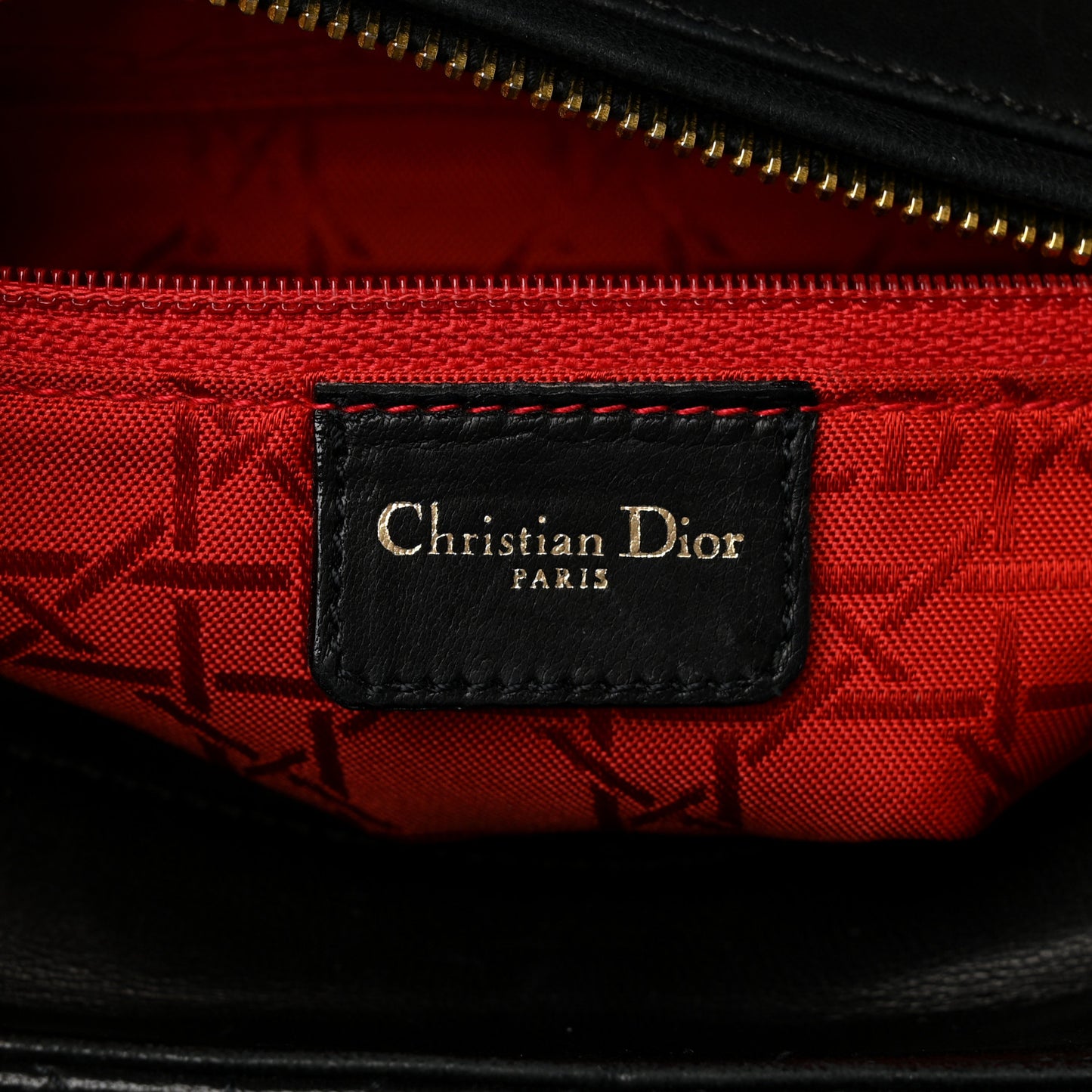 Lambskin Cannage Medium Lady Dior Black
