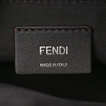 Fendi Vitello King Logo Embossed Medium By The Way Boston Bag White Ice 6 of 9