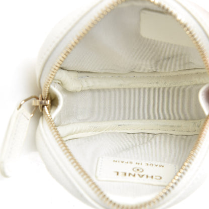 Chanel Caviar Quilted Zip Around Classic Coin Purse White 5 of 8