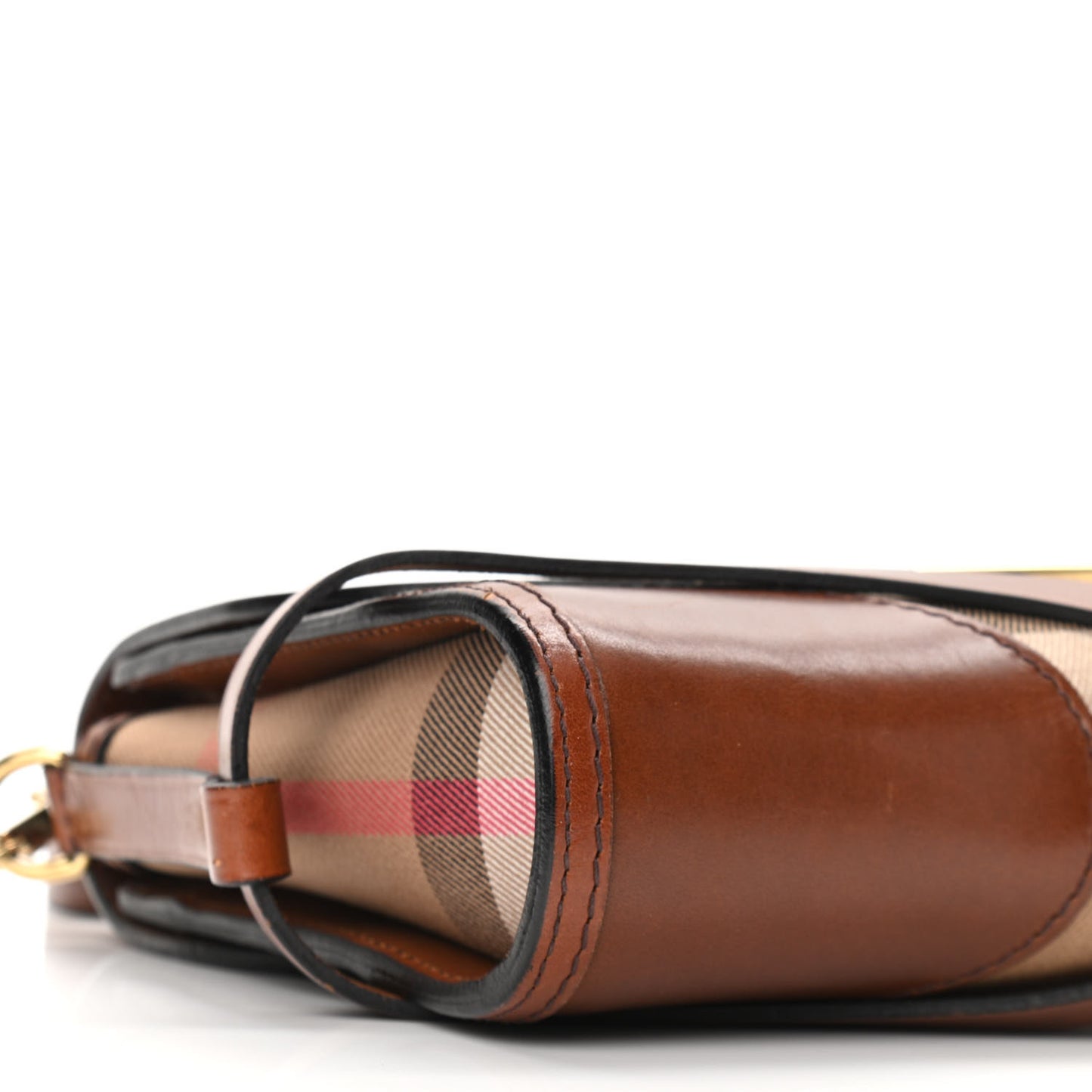 House Check Bridle Calfskin Small Abbott Crossbody Bag Tan