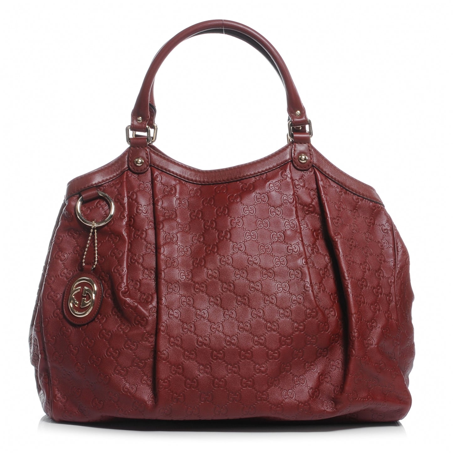 Guccissima Large Sukey Tote Cherry