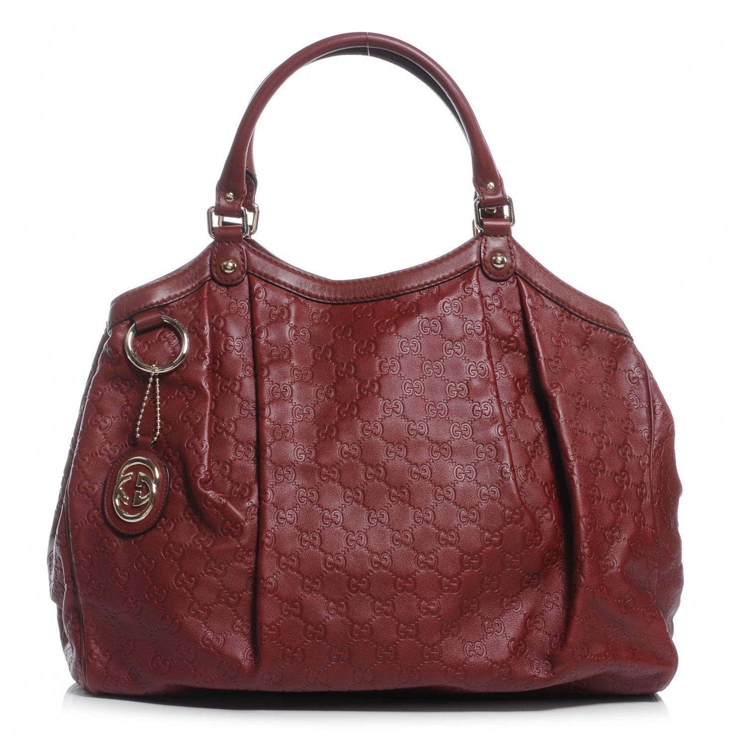 Gucci Guccissima Large Sukey Tote Cherry 1 of 7