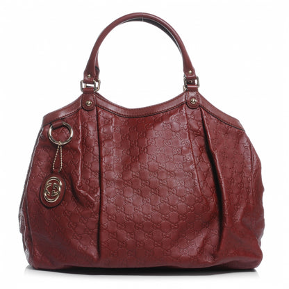Gucci Guccissima Large Sukey Tote Cherry 1 of 7