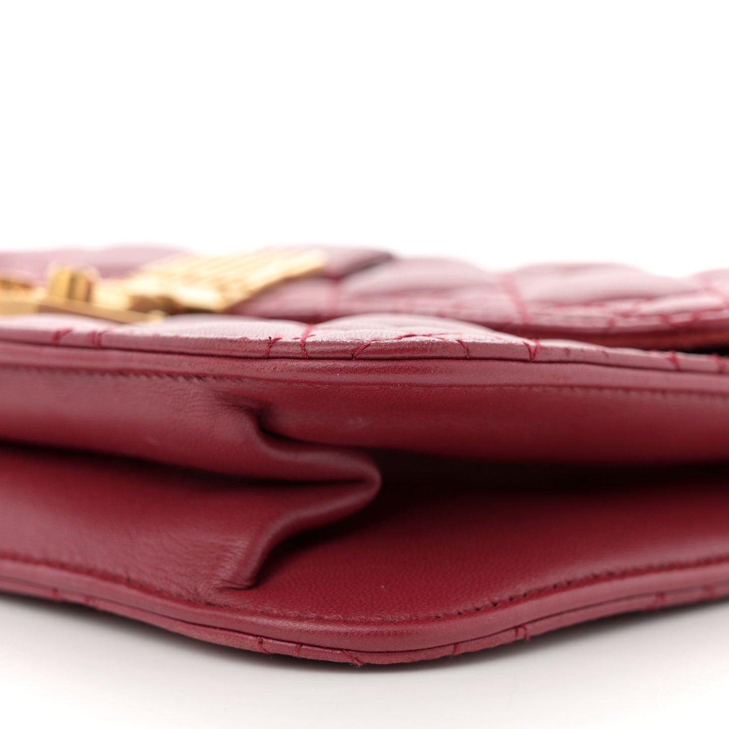 Lambskin Cannage Large Dioraddict Flap Red