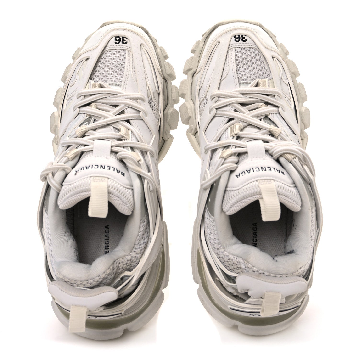 Balenciaga Rubber Mesh Fabric Monocolor Recycled Sole Womens Track Sneakers 36 White 2 of 10