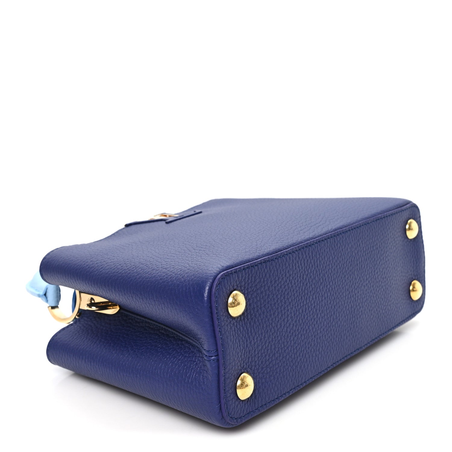 Louis Vuitton Taurillon Enamel Flower Chain Capucines BB Blue 4 of 9