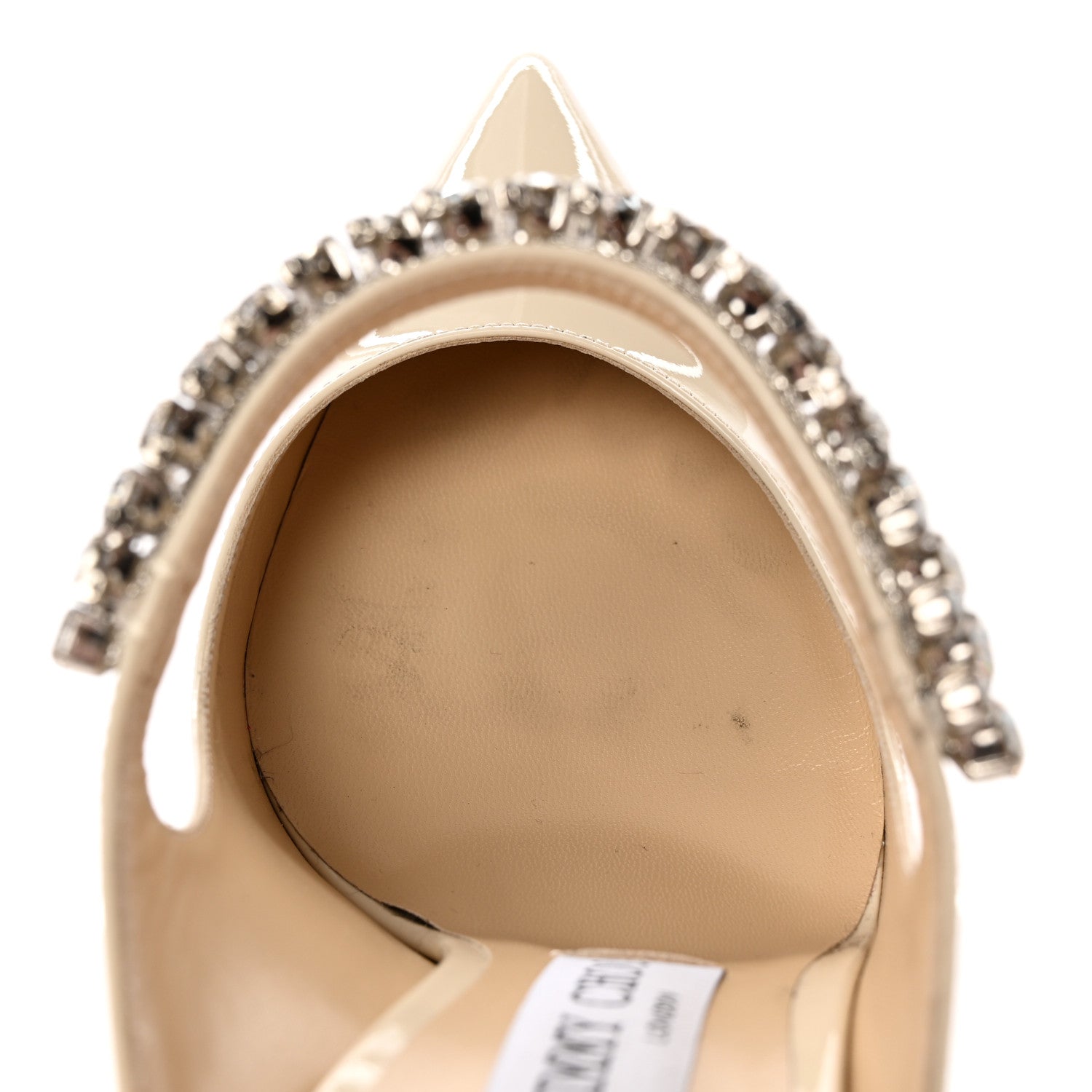 Jimmy Choo Patent Crystal Bing 100 Pumps 39.5 Linen 11 of 12