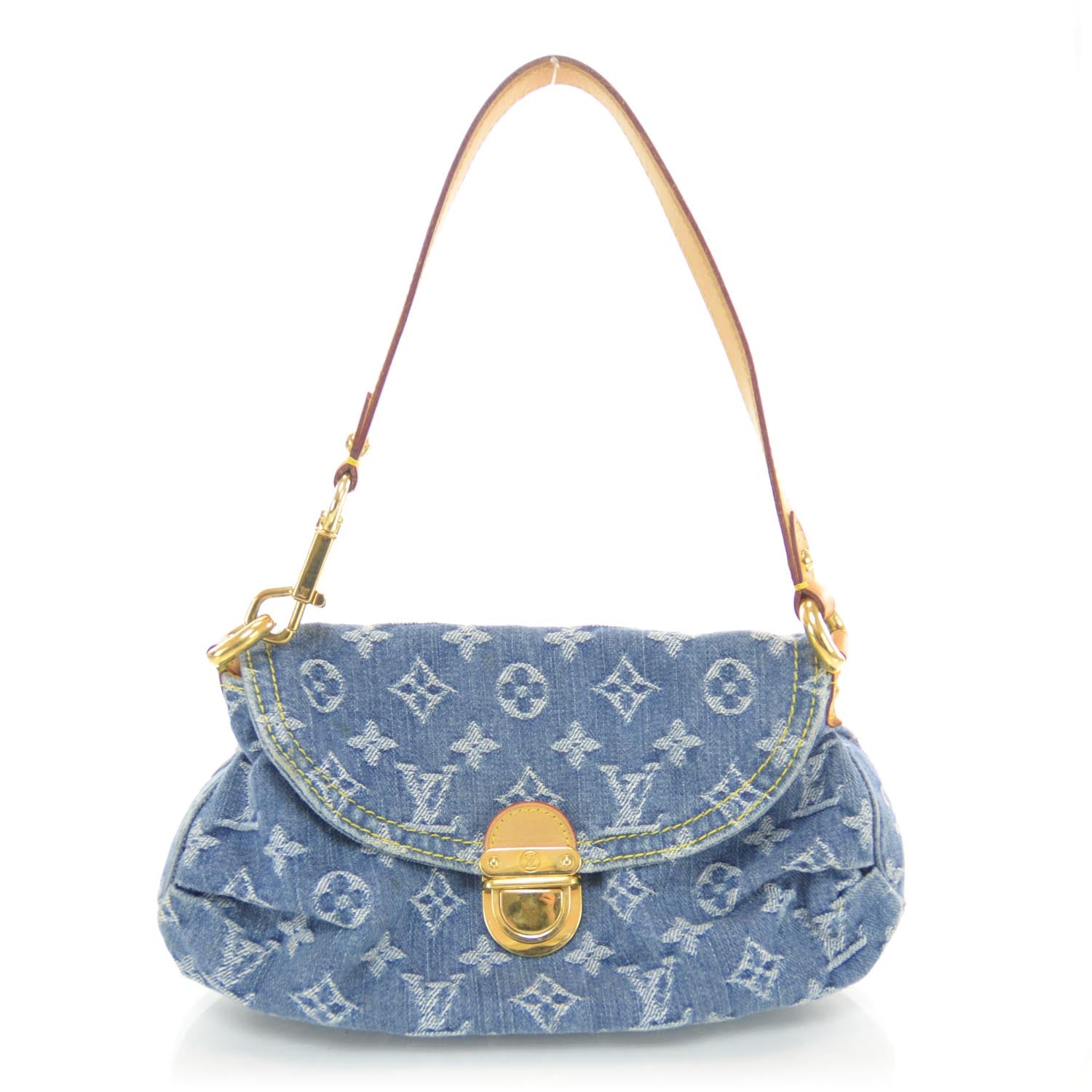 Louis Vuitton Monogram Denim Mini Pleaty Blue 1 of 7
