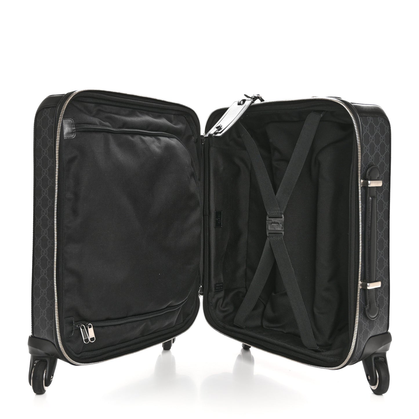 GG Supreme Monogram Calfskin Carry On Trolley Black