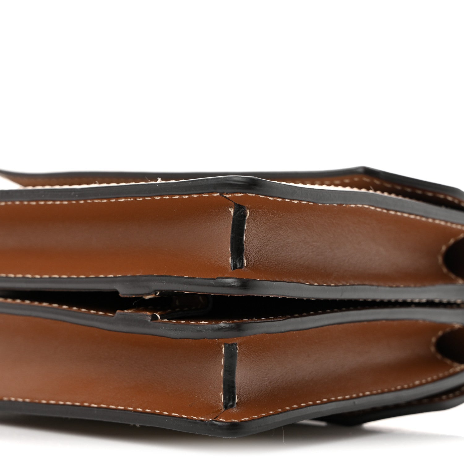 Burberry Smooth Calfskin Canvas Horseferry Print Mini Title Bag with Pocket Natural Malt Brown 9 of 9