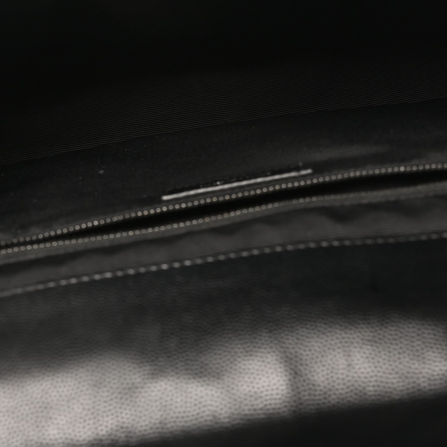 Grain De Poudre Textured Mixed Matelasse Large Triquilt Monogram Monochrome Satchel Black