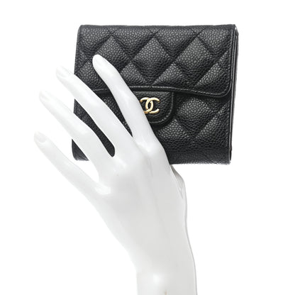 Chanel Caviar Quilted Compact Flap Wallet Black 2 of 9