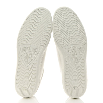 Gucci Calfskin Interlocking G Perforated Mens Ace Sneakers 13 White Grey Sky 5 of 12
