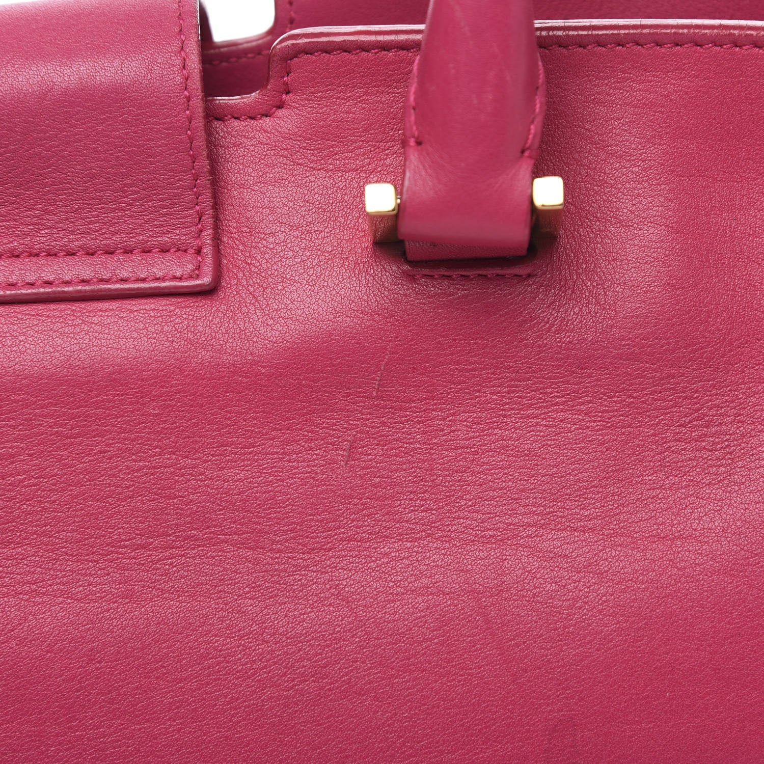 Saint Laurent Calfskin Small Classic Y Cabas Fuchsia 12 of 17