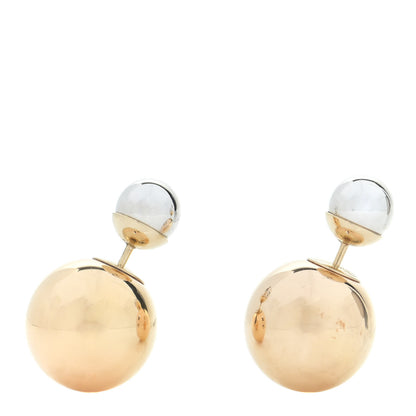 Christian Dior Mise En Dior Tribal Earrings Silver Gold 1 of 5