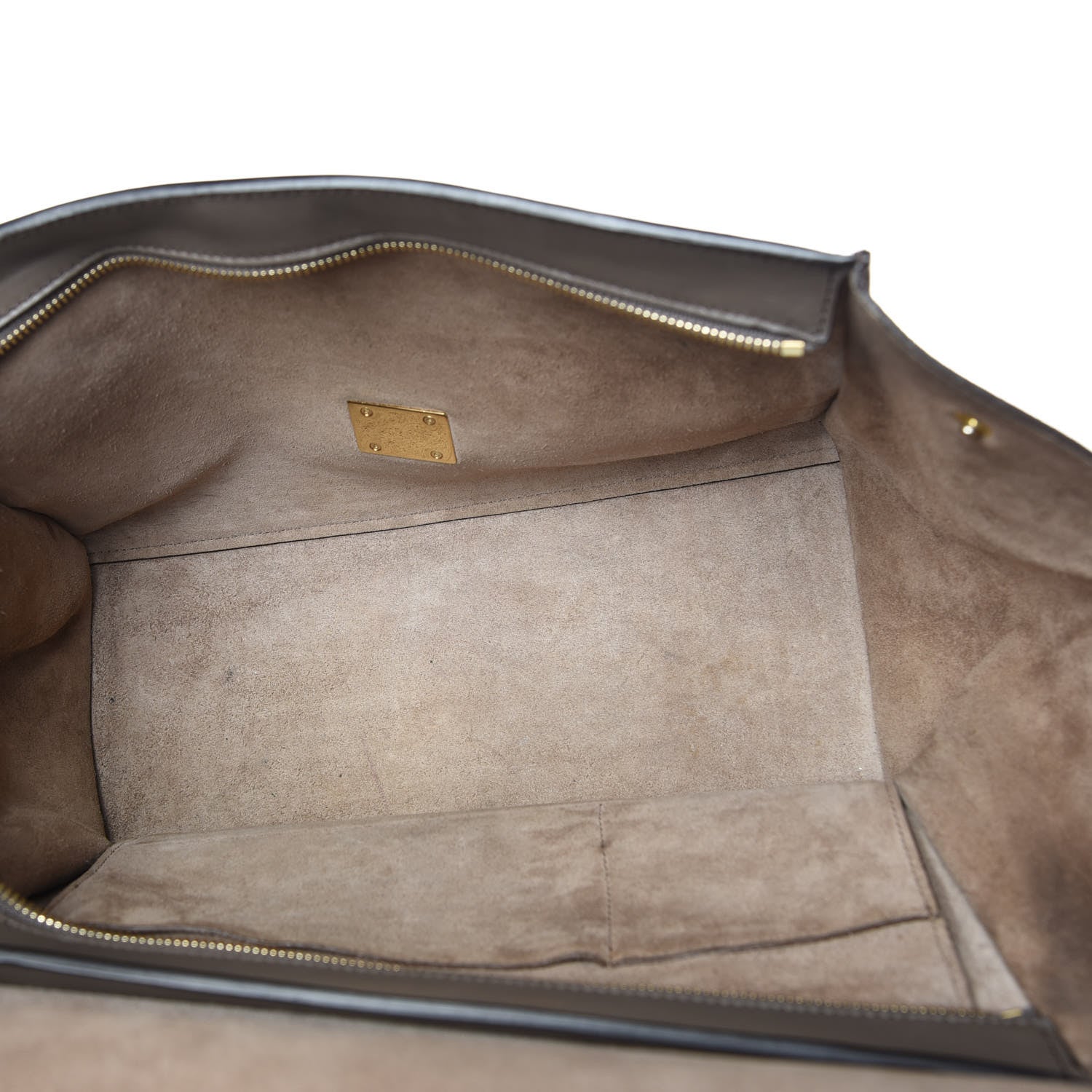 Celine Calfskin Suede Medium Tri-Color Trapeze Taupe 6 of 23