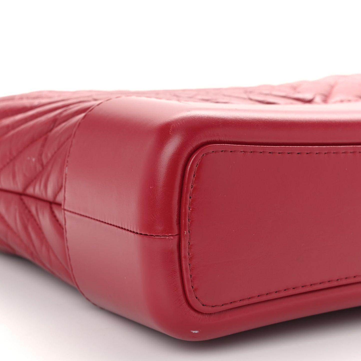 Aged Calfskin Chevron Quilted Medium Gabrielle Hobo Dark Pink